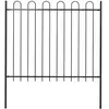 Image de vidaXL Clôture de jardin BOXTEL avec arceau supérieur en acier 181 x 150 cm noir