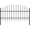 Image de vidaXL Clôture de jardin Acier Noir - 1,7 m