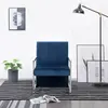 Image de vidaXL Fauteuil - Bleu Velours