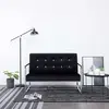 Image de VidaXL Canapé Noir velours chrome