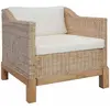 Image de vidaXL Fauteuil avec coussins - Rotin naturel