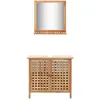 Image de vidaXL Armoire Lavabo Bois Noyer Massif