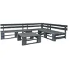 Image de vidaXL Salon de jardin palette 4 pcs - Bois gris