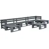 Image de Salon de jardin palette vidaXL 6 pcs - Bois gris