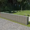 Image de vidaXL Mur à gabion avec couvercles - Argenté - 900x50x150 cm