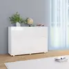 Image de vidaXL Buffet Blanc Brillant - Bois d'ingénierie