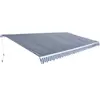 Image de vidaXL Auvent pliable manuel - Bleu et blanc