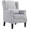 Image de VIDAXL Fauteuil gris clair tissu
