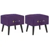 Image de VIDAXL Tables de Chevet 2 pcs - Violet foncé