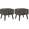 Image de vidaXL Tables de chevet gris 2 pcs