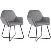 Image de VidaXL Lot de 2 chaises - Gris