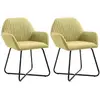Image de VidaXL chaises vert tissu