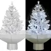Image de vidaXL Arbre de Noël neigeux avec base de parapluie Blanc 75 cm