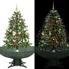 Image de vidaXL Arbre neigeux base parapluie - Vert 140 cm