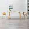 Image de vidaXL Chaise à manger - Crème bois courbé