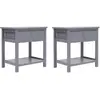 Image de vidaXL Tables de chevet - Gris 40x29x42 cm