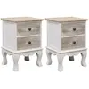 Image de VIDAXL Lot de 2 tables de chevet - Bois de Paulownia 35x30x50 cm