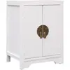 Image de VIDAXL Table de chevet Blanc Bois de Paulownia