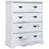 Image de vidaXL Armoire à tiroirs Blanc 60x30x75 cm
