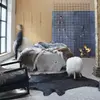 Image de vidaXL Peau de vache noire