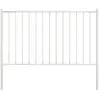 Image de vidaXL Panneau de Clôture Poteau Acier 1,7x1,25 m Blanc