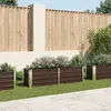 Image de vidaXL Lit surélevé de jardin Marron 160x40x45 cm Acier galvanisé