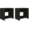 Image de vidaXL Tables de Chevet 2 pcs - Noir
