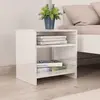 Image de VIDAXL Table de Chevet Blanc Brillant