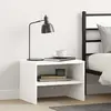 Image de vidaXL Table de chevet Blanc 40x30x30 cm
