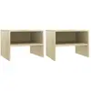 Image de vidaXL Tables de chevet 2 pièces - Chêne sonoma