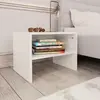 Image de vidaXL Table de chevet - Blanc brillant