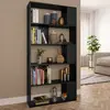 Image de vidaXL Bibliothèque/Séparateur - Noir 80x24x159 cm