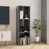 Image de vidaXL Bibliothèque/Meuble TV Gris brillant Bois d'ingénierie