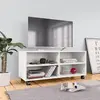 Image de vidaXL Meuble TV avec roulettes Blanc 90x35x35 cm Bois d'ingénierie