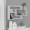 Image de vidaXL Étagères Murales Blanc Brillant 104 cm