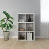Image de vidaXL Bibliothèque/Buffet blanc 66x30x98 cm Bois d'ingénierie