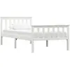Image de vidaXL Cadre de lit blanc pin massif 100x200