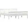 Image de vidaXL Cadre de lit blanc 180x200 cm - Bois de pin