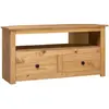 Image de vidaXL Meuble TV d'angle 93x49x49 cm Pin solide Assortiment Panama