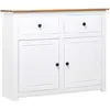 Image de vidaXL Buffet Panama - Blanc et bois