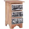 Image de vidaXL Table de Chevet en Bois d'Acajou