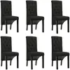 Image de vidaXL Chaises salle à manger Set de 6 - Noir