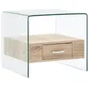 Image de VidaXL Table Basse 50x50 cm Verre Trempé