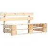 Image de vidaXL Banc palette - Bois naturel