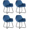 Image de VIDAXL Chaises à Manger - Bleu Velours