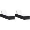 Image de VidaXL Lot 2 Chaises Longues Résine