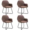 Image de vidaXL Chaises à Manger - Marron