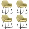 Image de vidaXL Lot de 4 Chaises à Manger - Vert