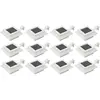 Image de vidaXL Lampes solaires carrées - Blanc