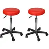 Image de vidaXL Tabourets de bureau rouge (Lot de 2)